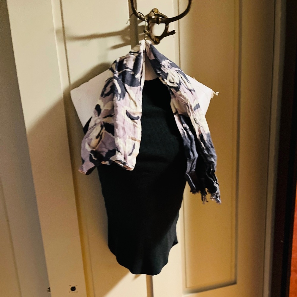 Purple flower scarf